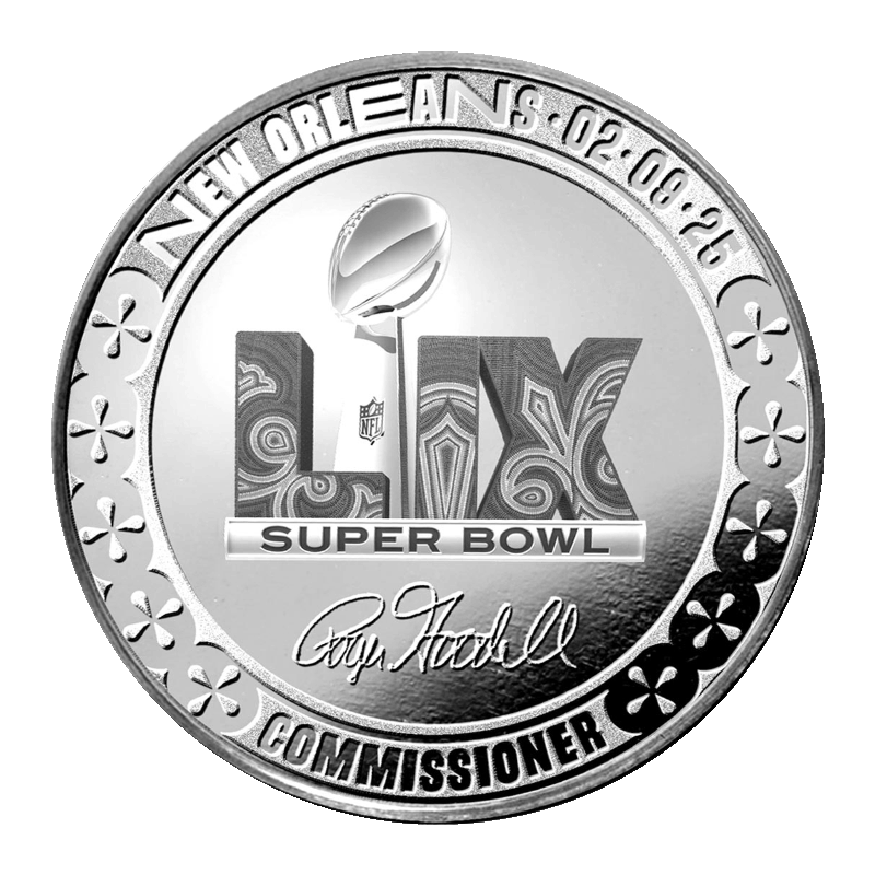 Image pour Pièce d’argent de 1 oz, Super Bowl – Pile ou face (2025) à partir de Métaux précieux TD